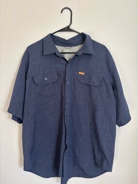 Orvis men's short-sleeve button-down fishing or tech shirt